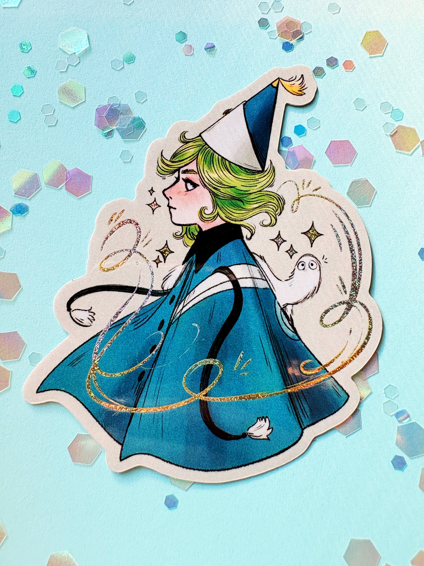 Coco Glitter Witch Hat Sticker