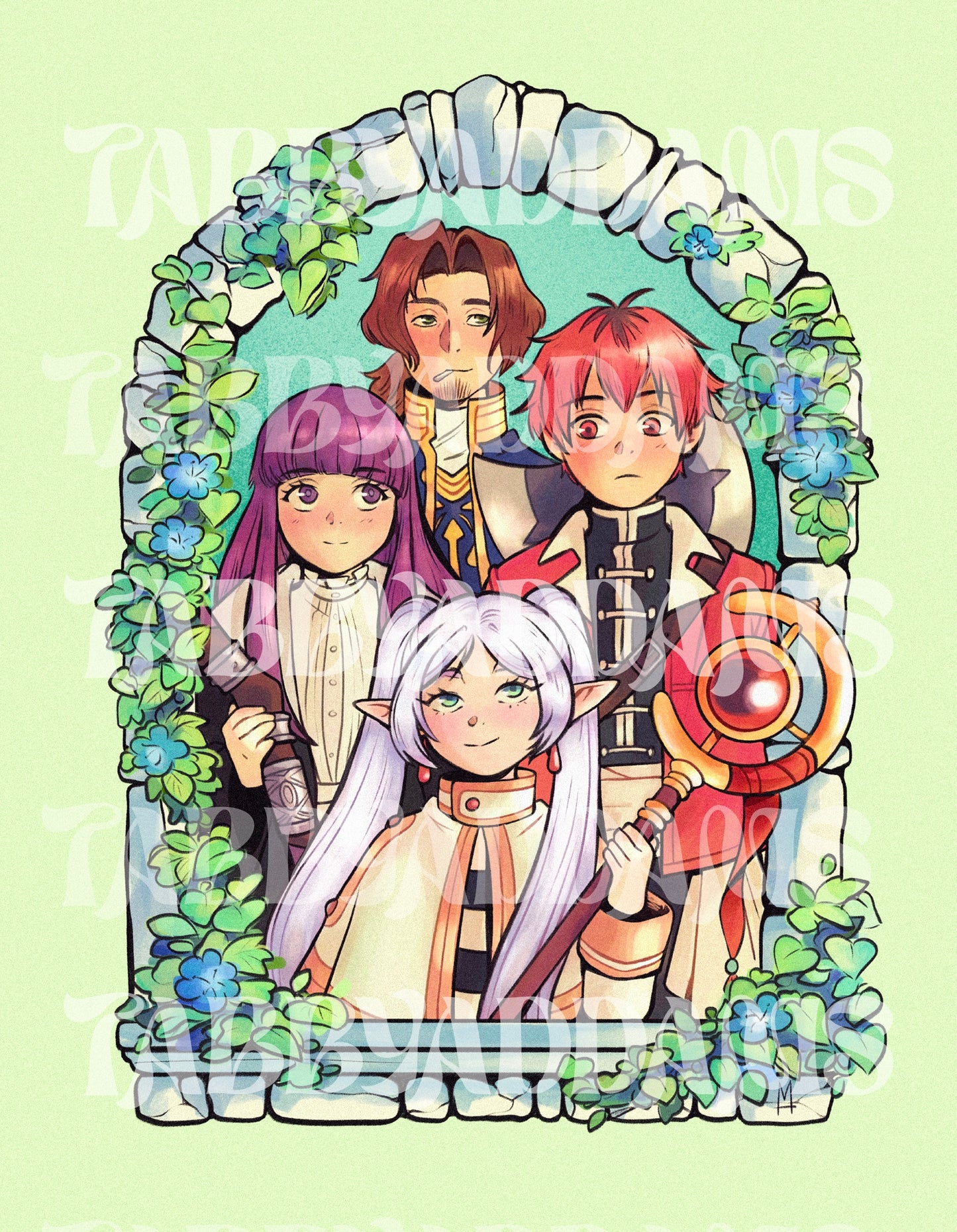 A Mage and Her Party Art Print