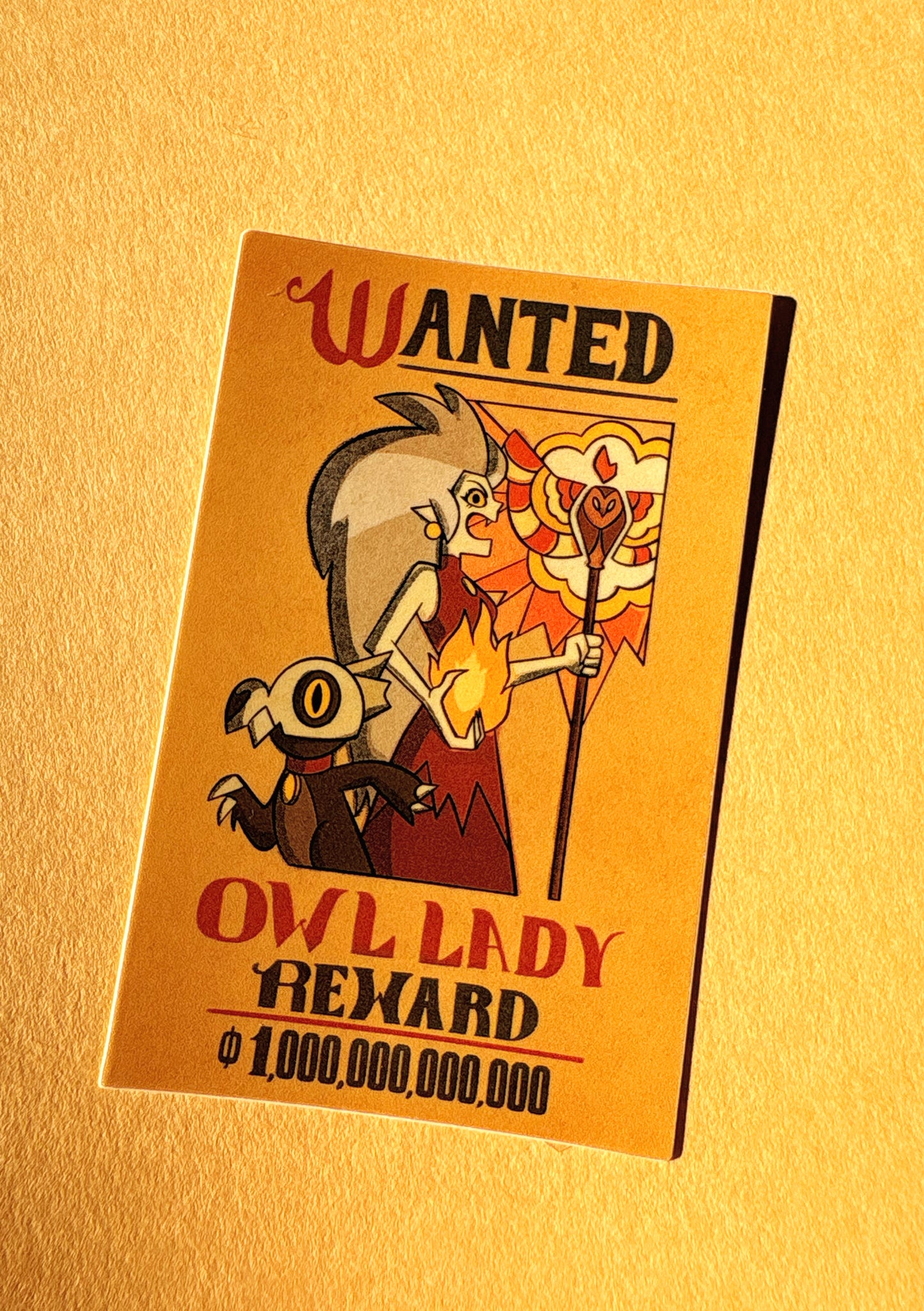 Wanted Owl Lady Sticker