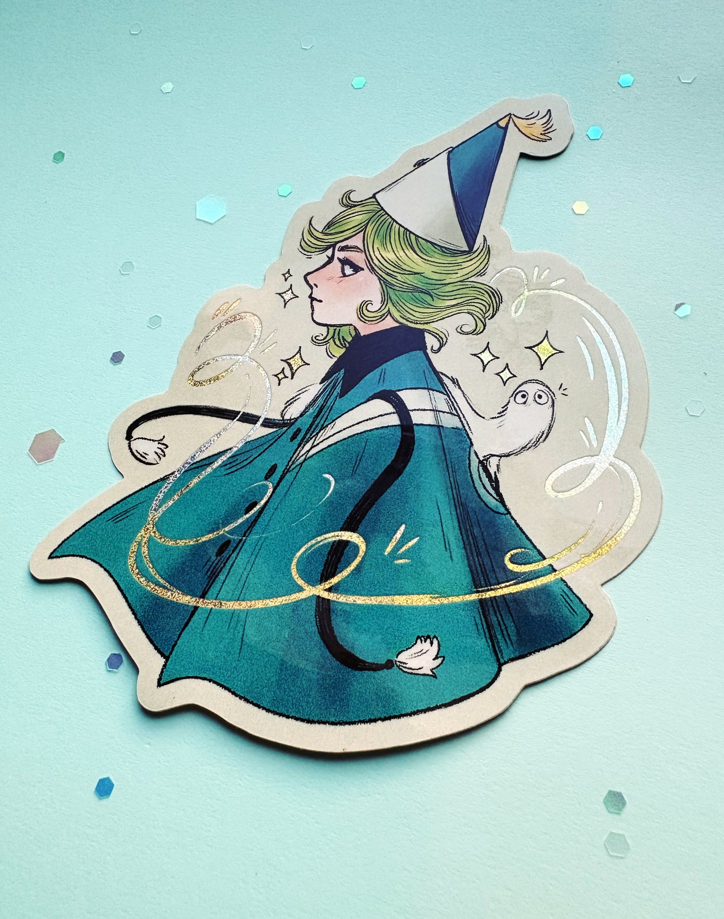 Coco Glitter Witch Hat Sticker