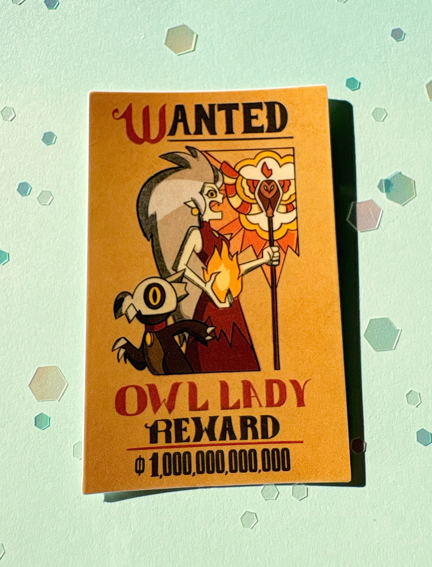 Wanted Owl Lady Sticker