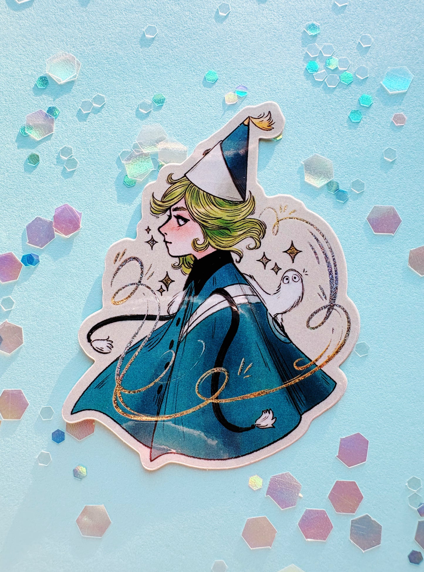Coco Glitter Witch Hat Sticker