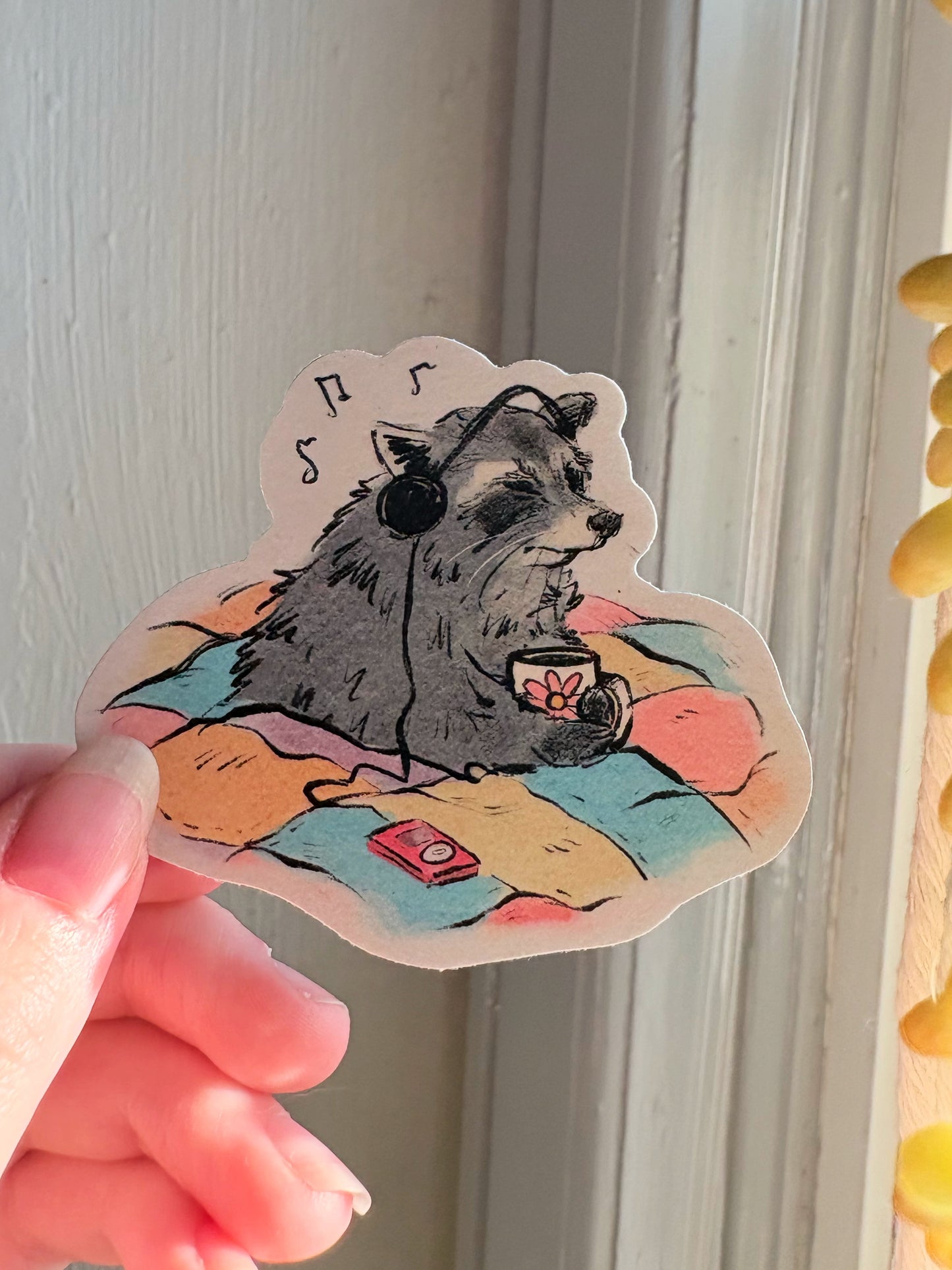 Chillin’ Raccoon Sticker