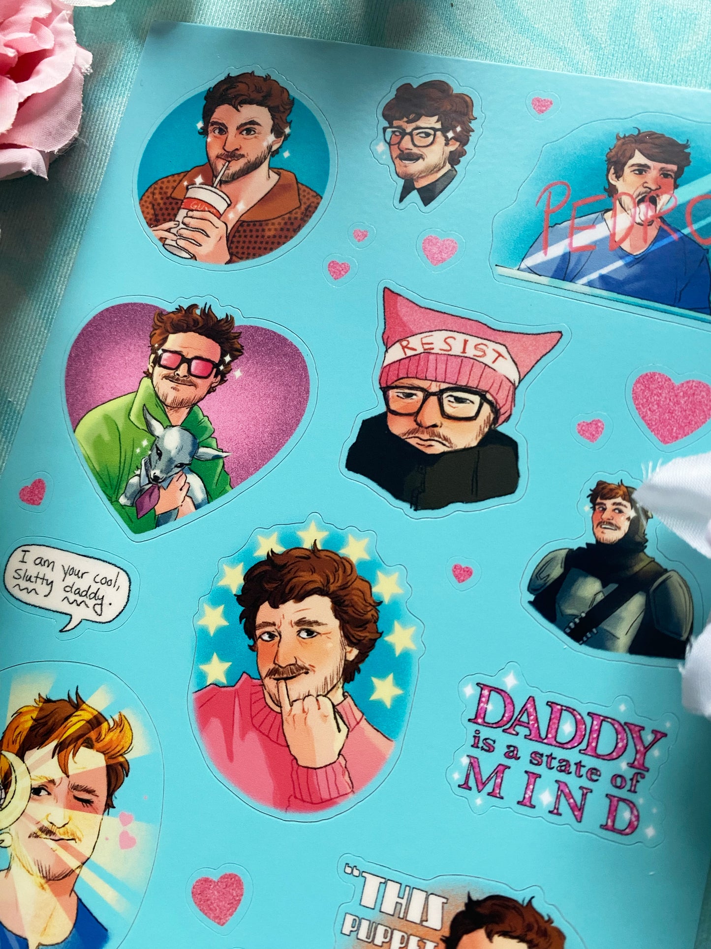 Daddy is a State of Mind Pedro Sticker Sheet