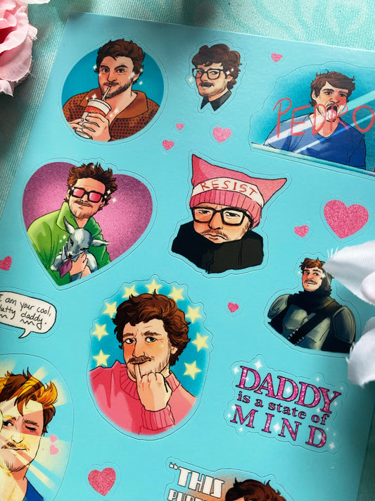 Daddy is a State of Mind Pedro Sticker Sheet