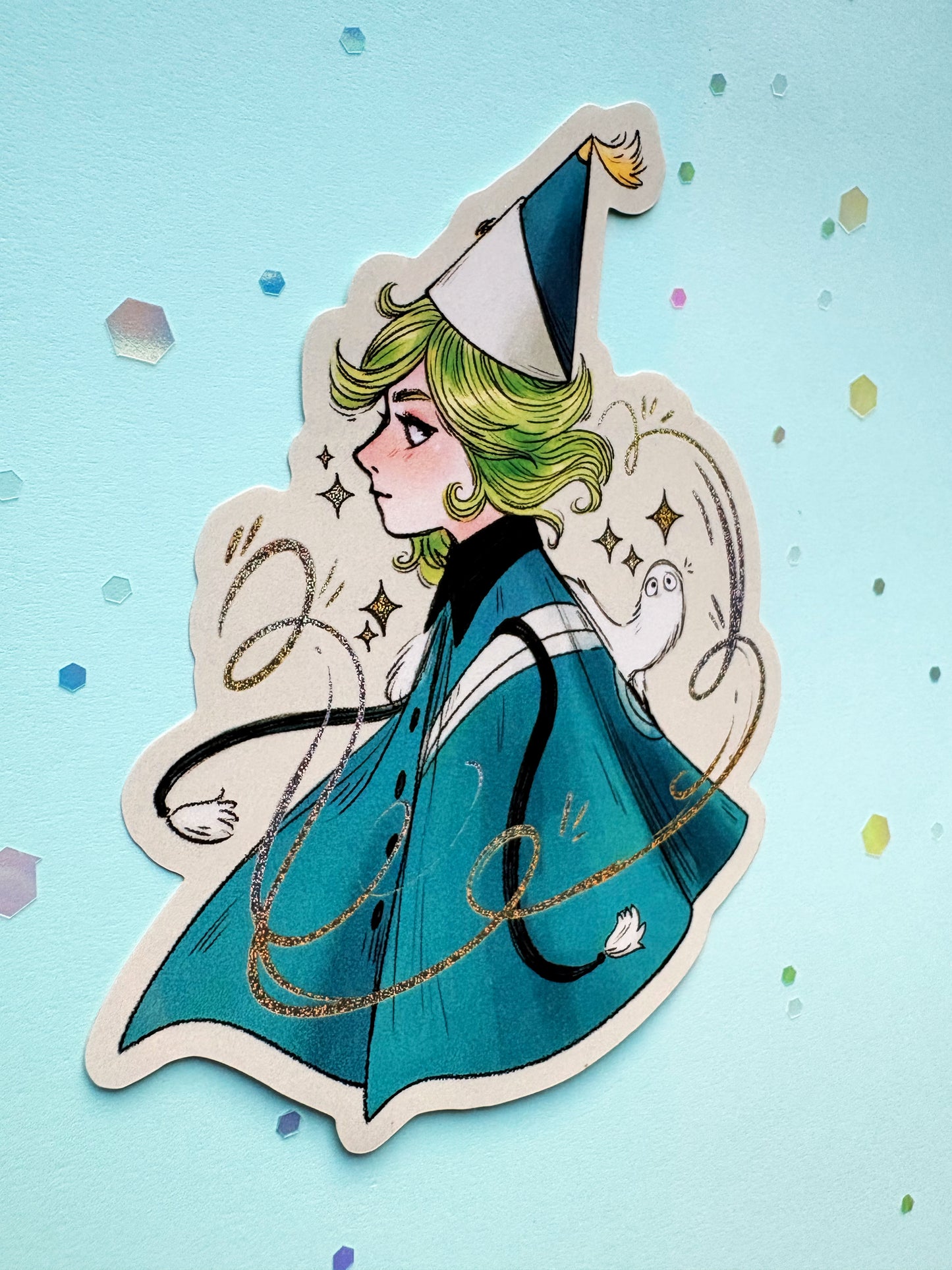 Coco Glitter Witch Hat Sticker