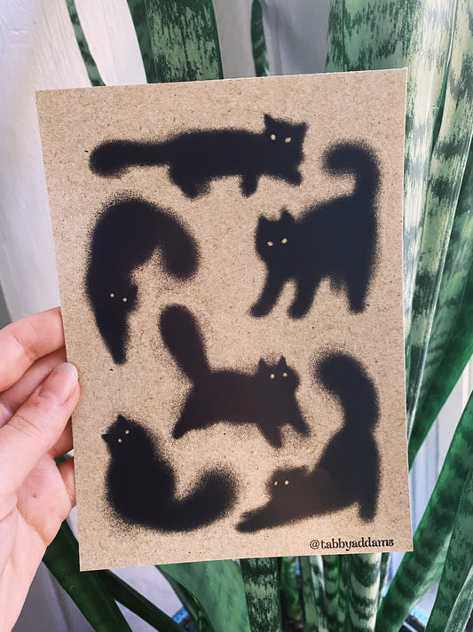 Fuzzy Cats Sticker Sheet