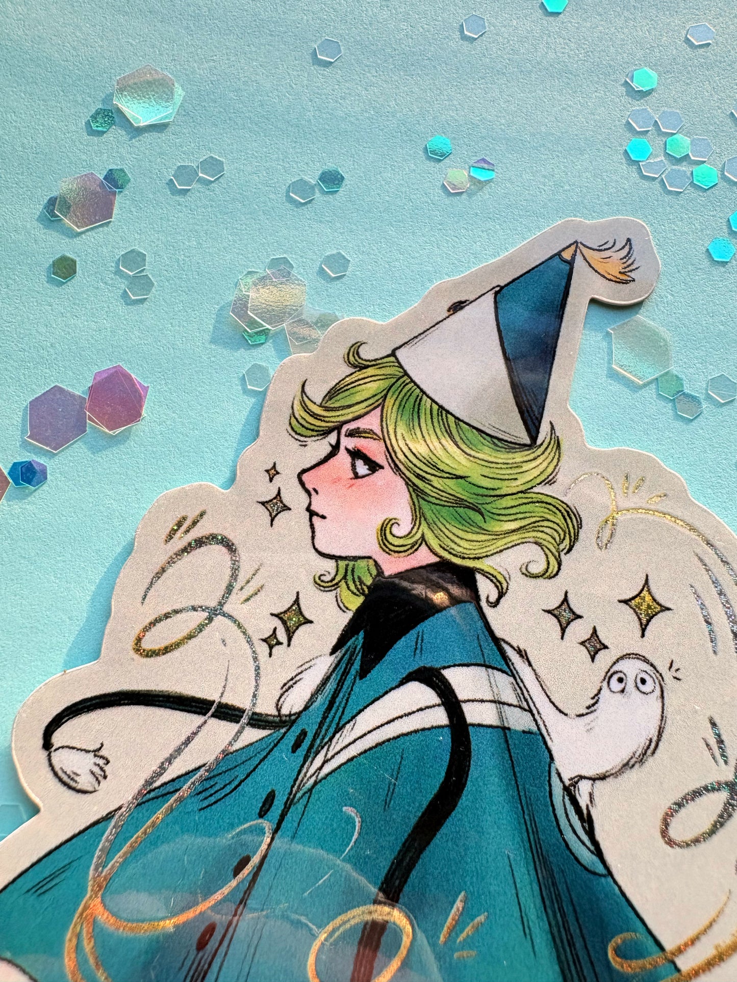 Coco Glitter Witch Hat Sticker