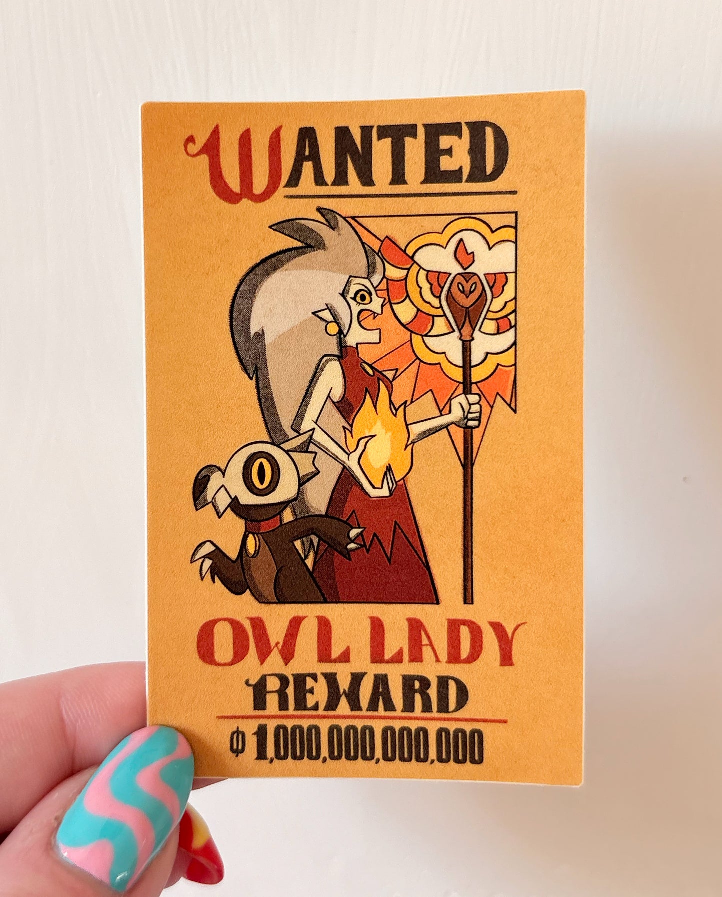 Wanted Owl Lady Sticker
