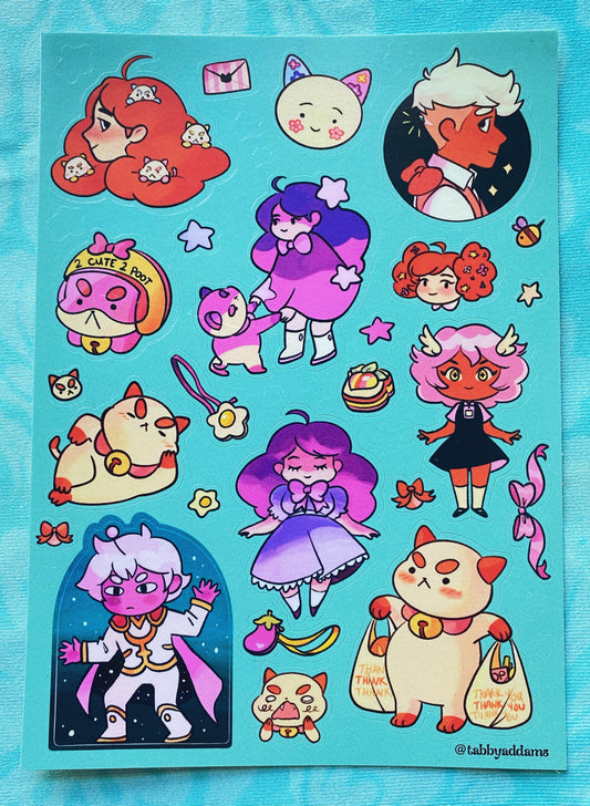 Lazy in Space Sticker Sheet