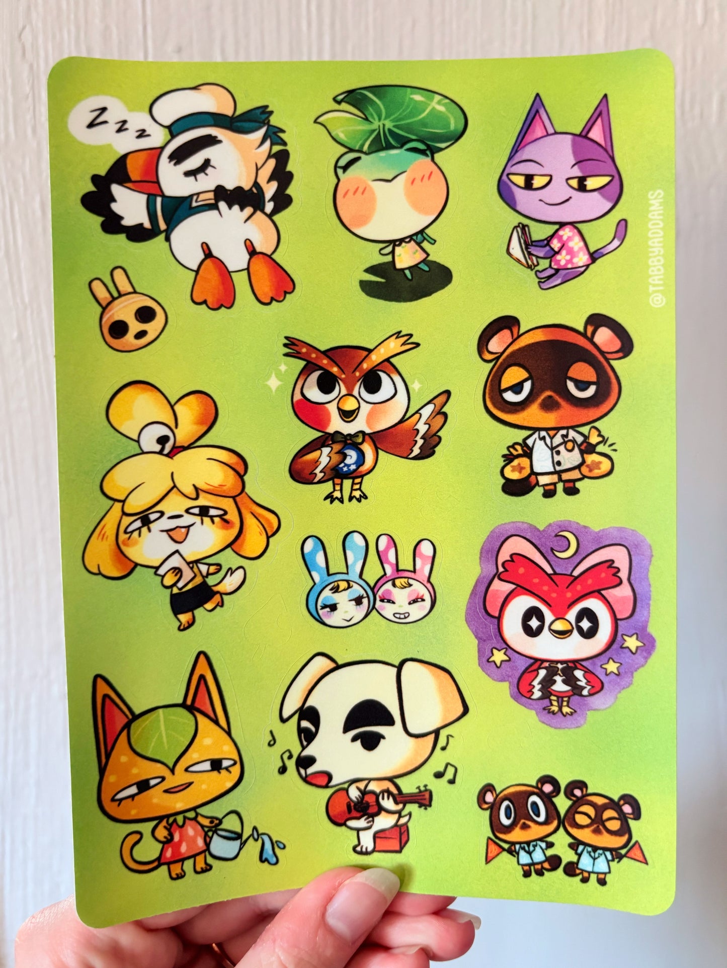 Animal Crossing Sticker Sheet