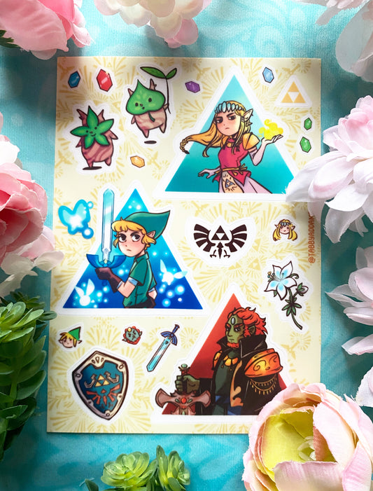 Legend of Zelda Sticker Sheet