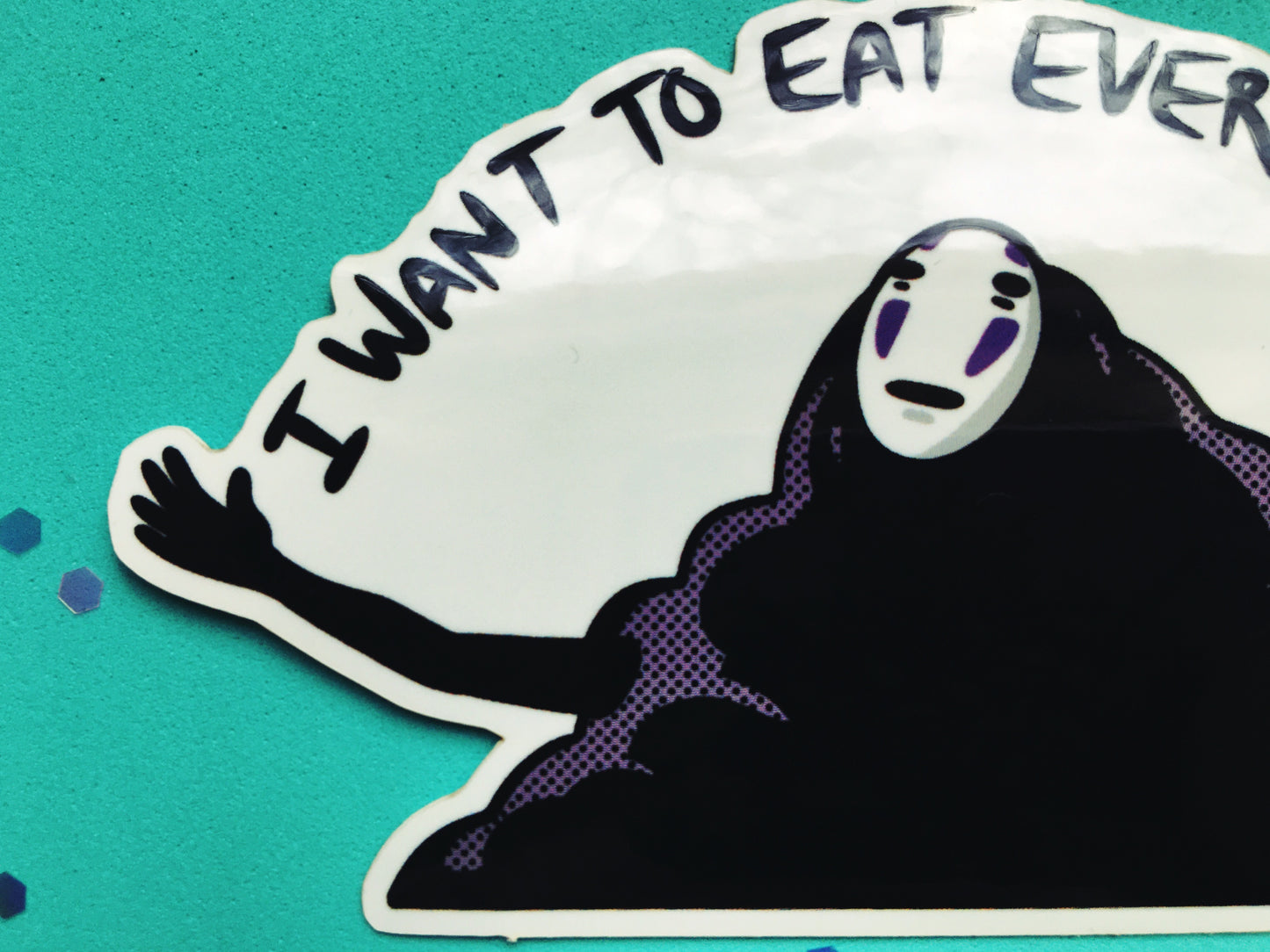 No Face Sticker, I Want to Eat Everything