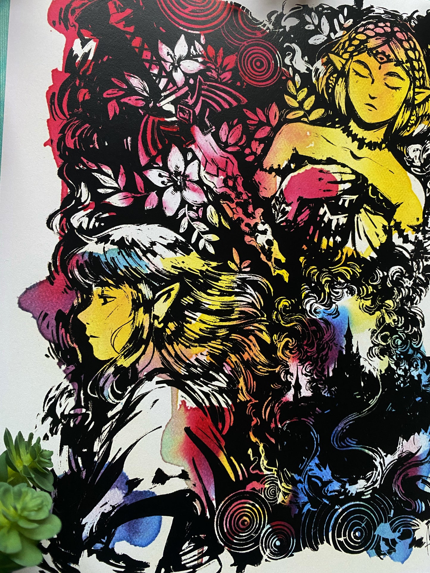 Tears of the Kingdom Watercolor Print, Legend of Zelda