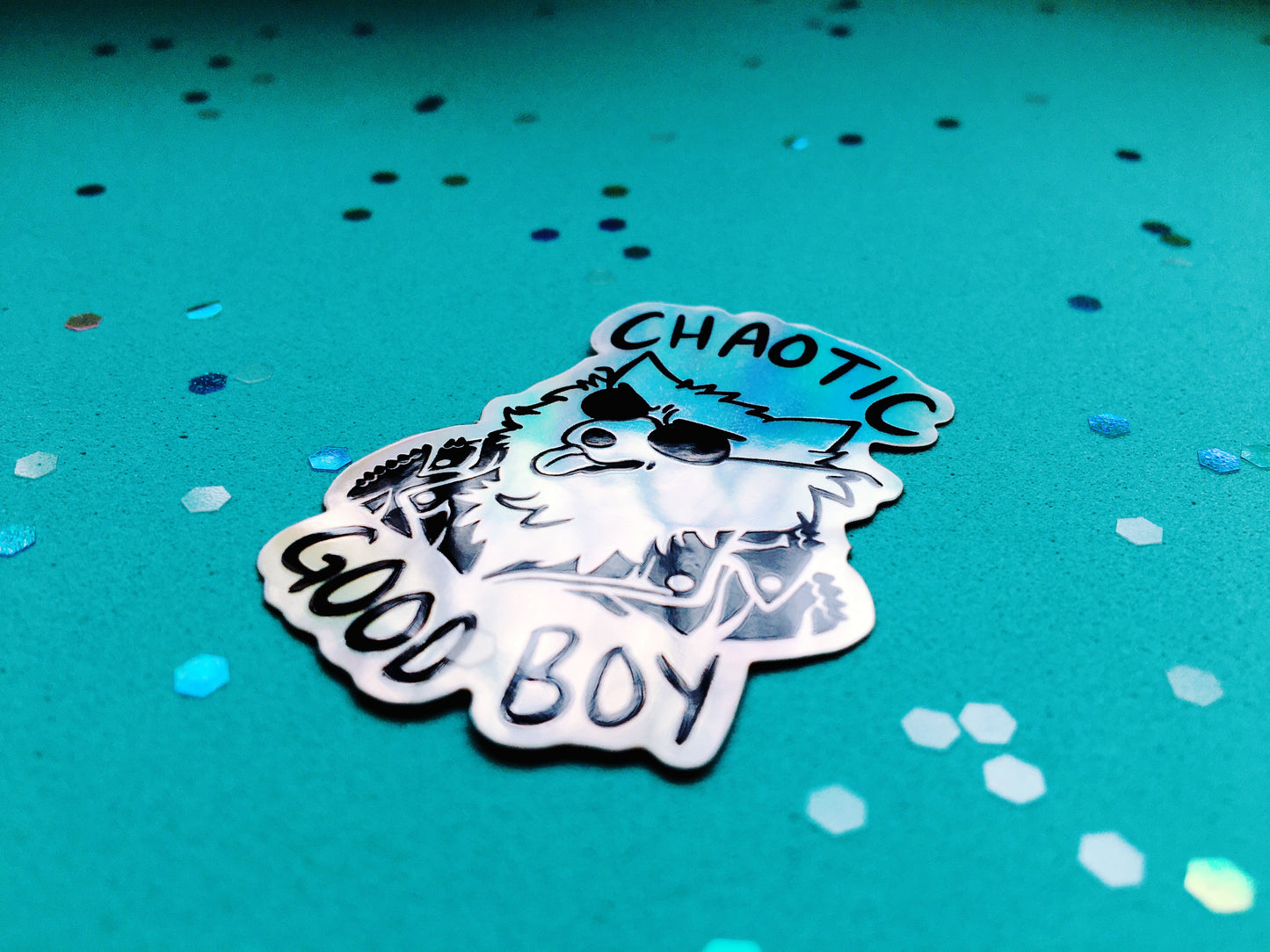 Chaotic Good Boy Holographic Sticker