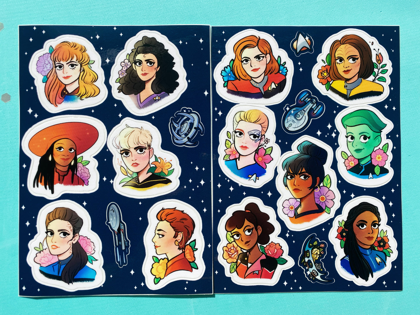 Sci-Fi Ladies Sticker Sheets