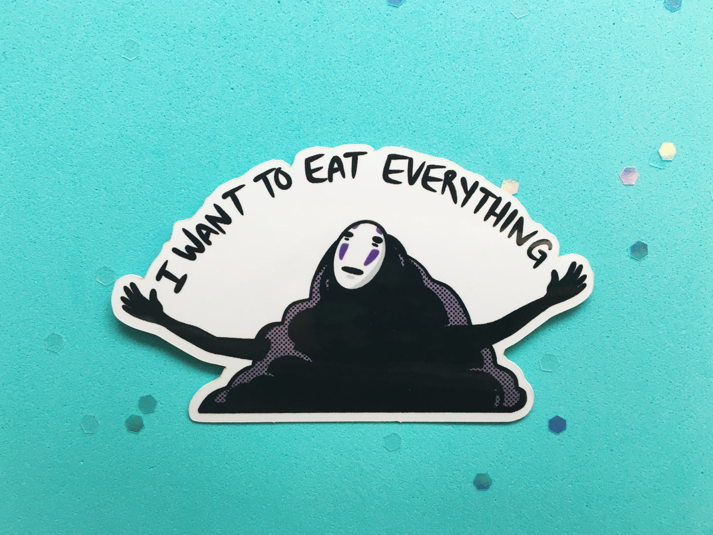 No Face Sticker, I Want to Eat Everything