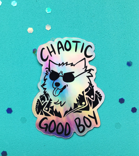 Chaotic Good Boy Holographic Sticker