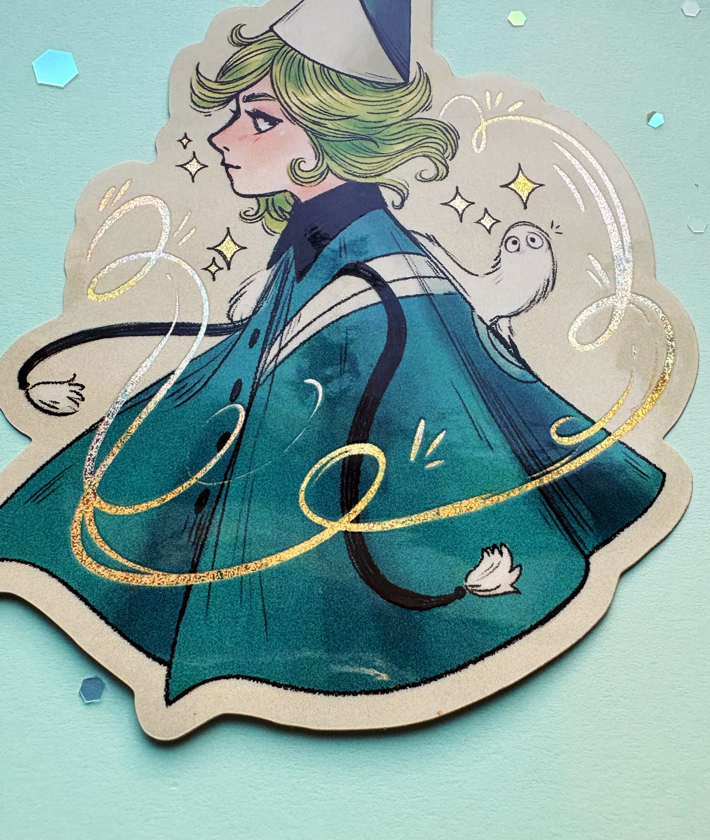 Coco Glitter Witch Hat Sticker