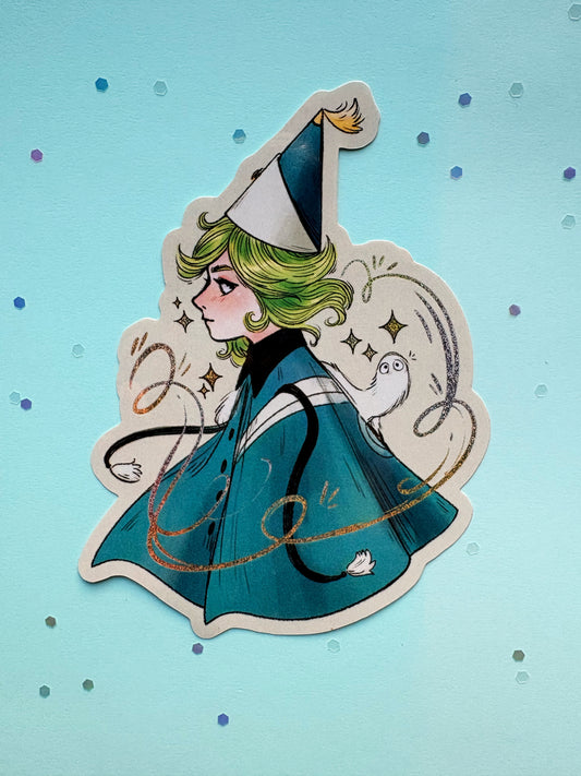 Coco Glitter Witch Hat Sticker