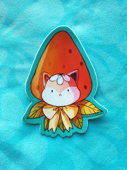 Strawberry Cat Sticker