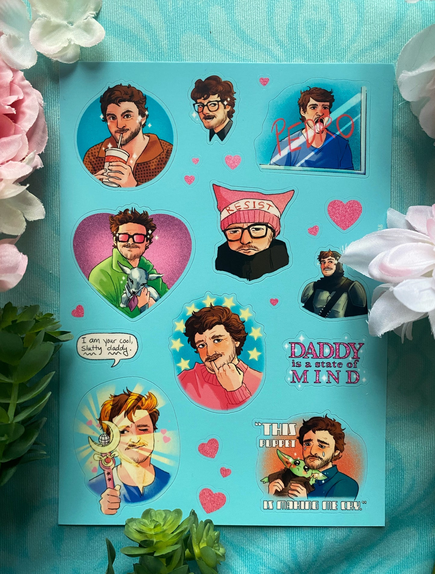 Daddy is a State of Mind Pedro Sticker Sheet