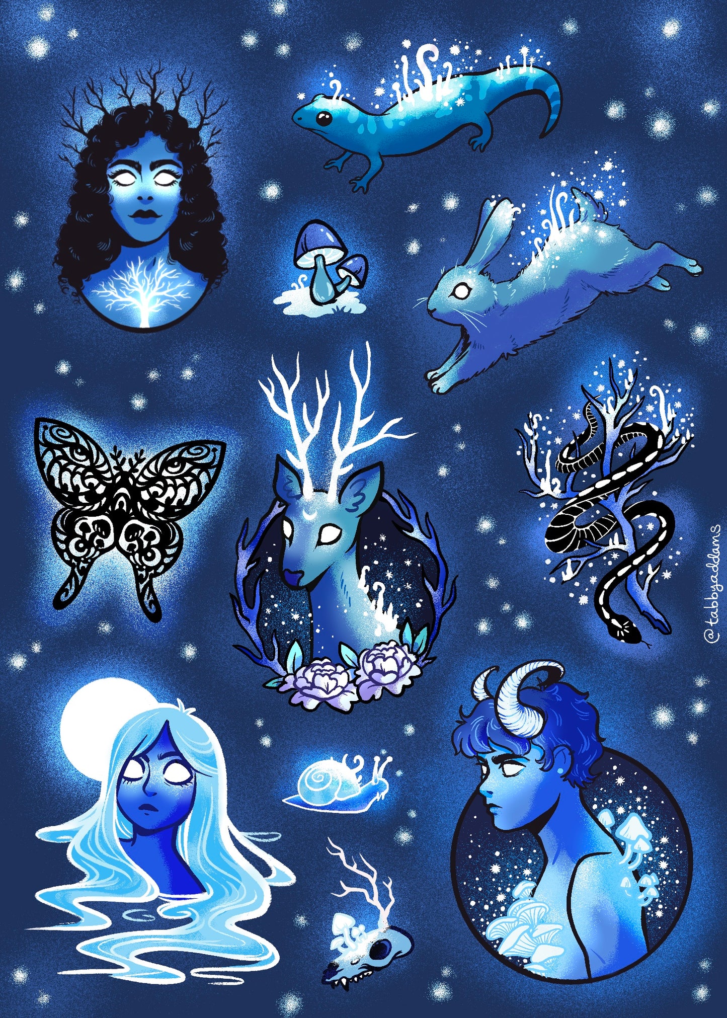 Cryptid Forest Sticker Sheet