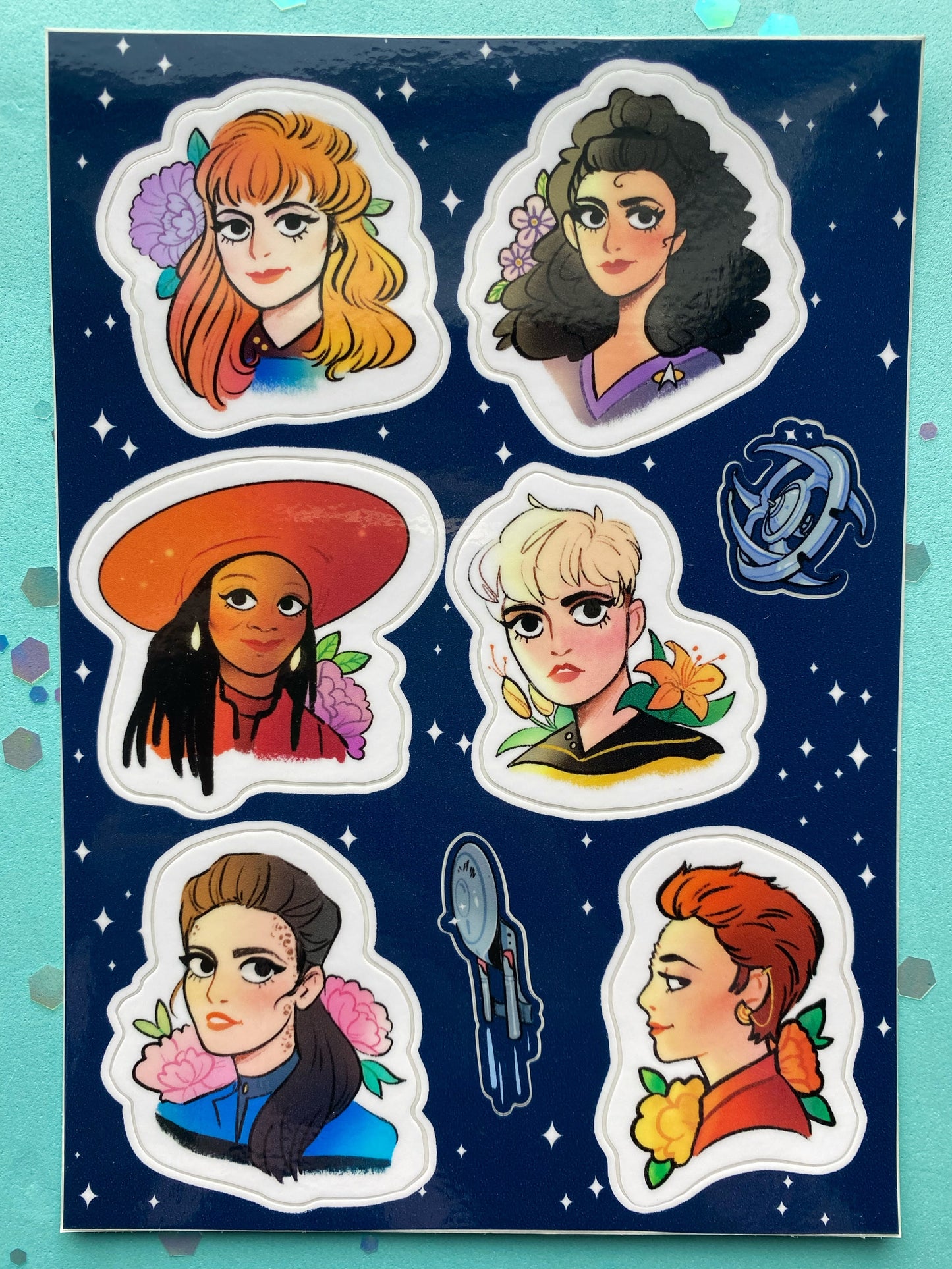 Sci-Fi Ladies Sticker Sheets